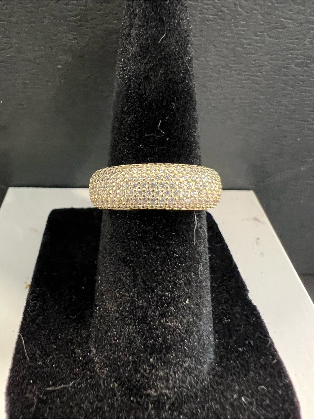Gold over .925 Sterling Silver CZ Eternity Band - NWOT
